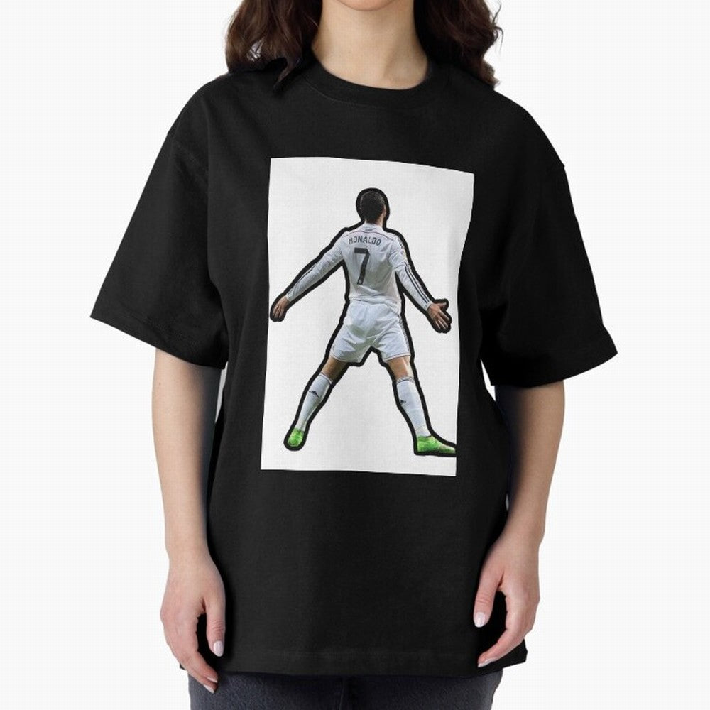 Cristiano Ronaldo Suii Sticker Oversized T-Shirt Bring Match Day Fire to FIFA World Cup 2026 Connected to Haaland, France and Portugal Energy, Fan Favorite Moments, National Team Passion, Big Match Drama and Soccer History; Made for Die Hard