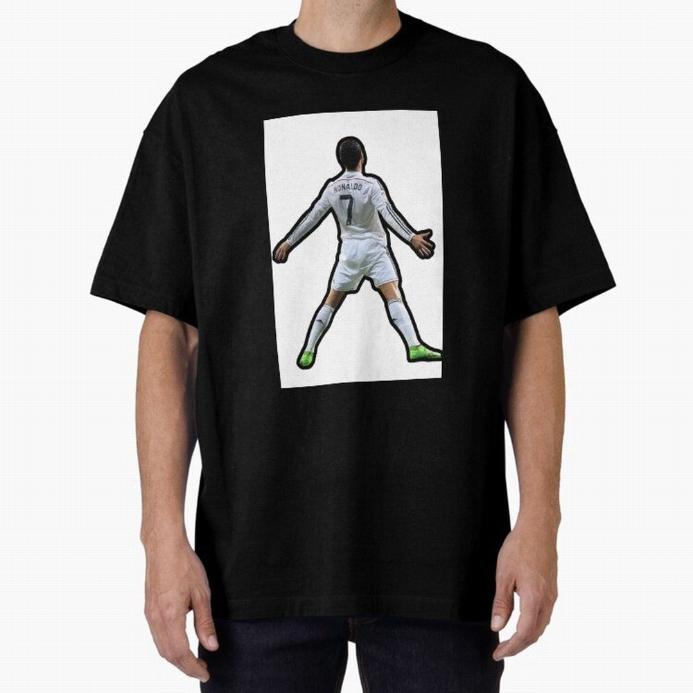 Cristiano Ronaldo Suii Sticker Oversized T-Shirt Bring Match Day Fire to FIFA World Cup 2026 Connected to Haaland, France and Portugal Energy, Fan Favorite Moments, National Team Passion, Big Match Drama and Soccer History; Made for Die Hard