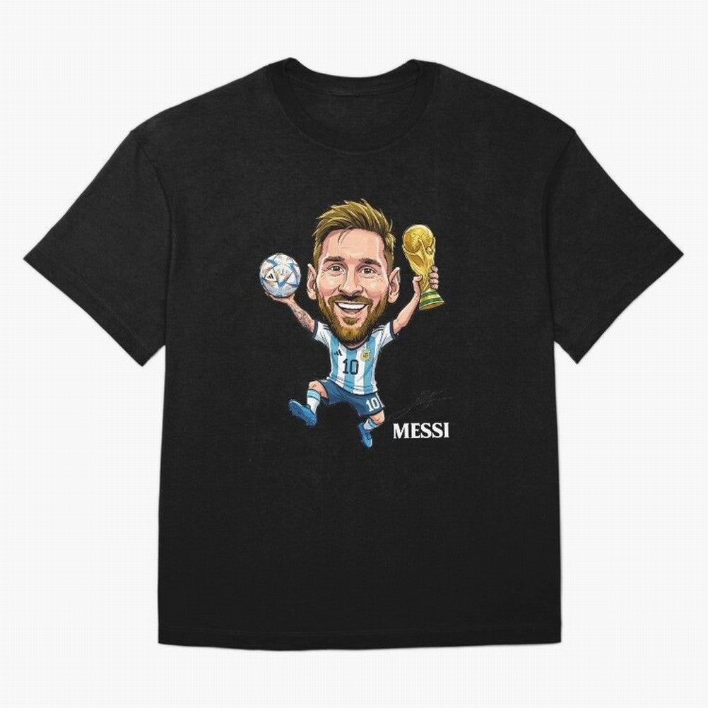 Messi Campion Oversized T-Shirt Celebrate Football Heritage in Global Football Passion for FIFA World Cup 2026 USA Canada Mexico, Capturing Mbappe, Brazil, Portugal and Argentina, Stadium Memories, Football Loyalty, International Chants and