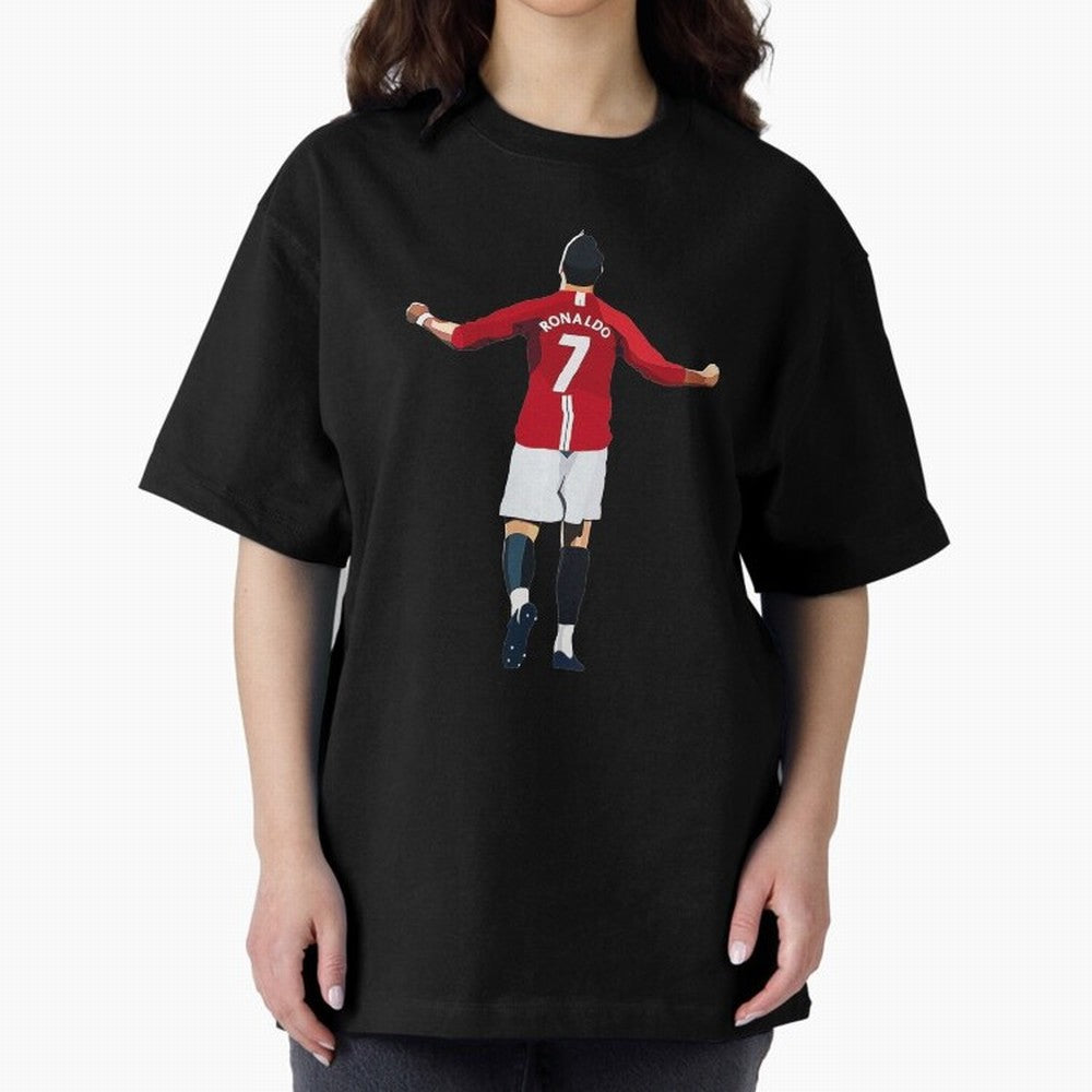 Cristiano Ronaldo Oversized T-Shirt Relive Legendary Nights from FIFA World Cup 2026 USA Canada Mexico for Fans of Messi and France, Bringing Sports Nostalgia, International Competition, Famous Players and Unforgettable Victories; Perfect for
