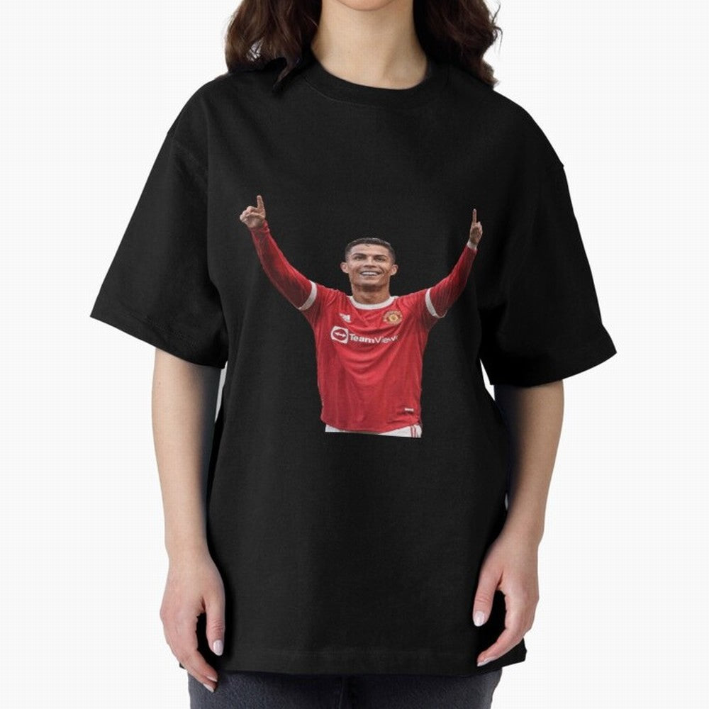 Crisitano Ronaldo Manchester United Oversized T-Shirt Capture Stadium Memories from the FIFA World Cup 2026 Journey through Messi and Cristiano Ronaldo Highlights, Portugal, Spain and Germany Pride, Soccer Culture, Superstar Moments, National Team