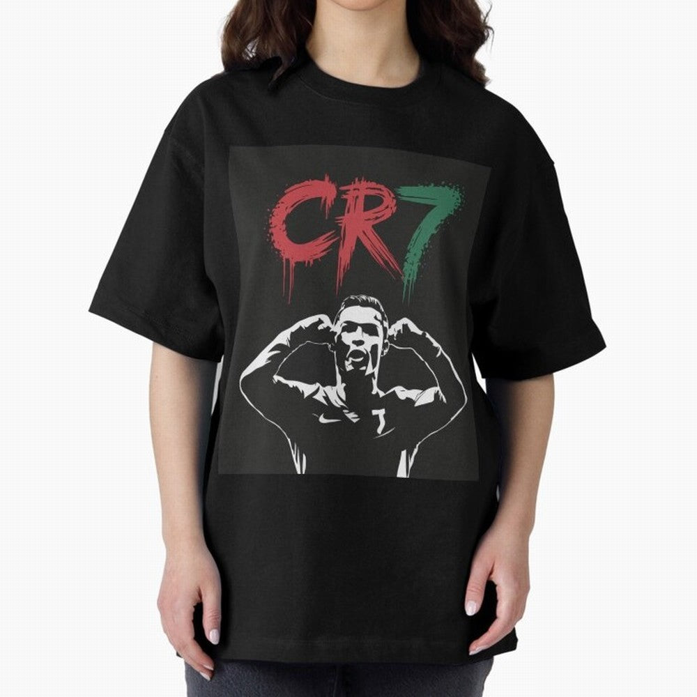 Cristiano Ronaldo CR7 T-shirt Design Oversized T-Shirt Honor the Beautiful Game during FIFA World Cup 2026 for Fans of Messi and England, Bringing Soccer Culture, Superstar Moments, National Team Dreams and Competitive Fire; Perfect for Fans,