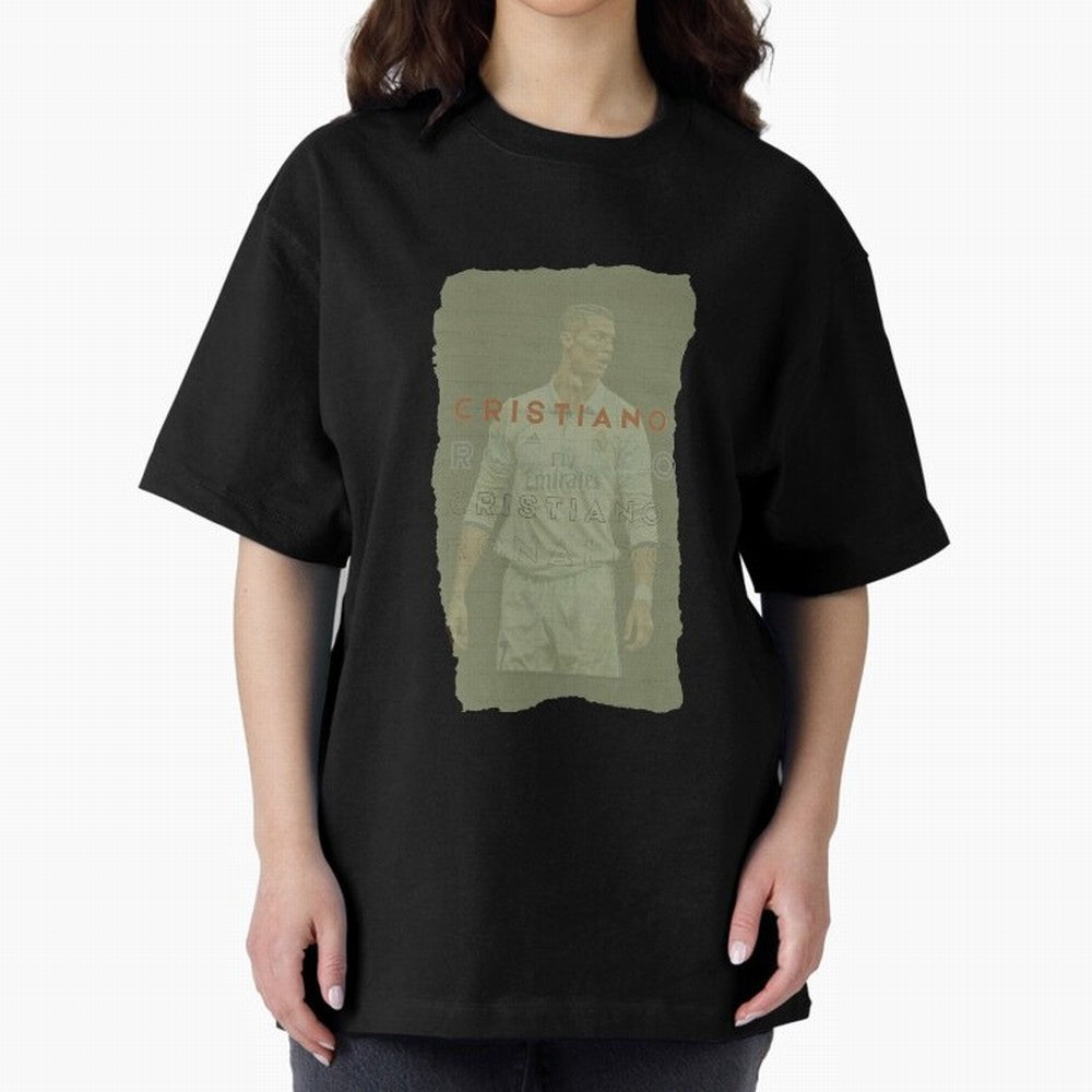 Classic Cristiano Ronaldo Oversized T-Shirt Support Global Football Passion for FIFA World Cup 2026, Featuring Cristiano Ronaldo, Spain and Netherlands, Soccer Culture, Superstar Moments, National Team Dreams and Competitive Fire; Perfect for Fans,