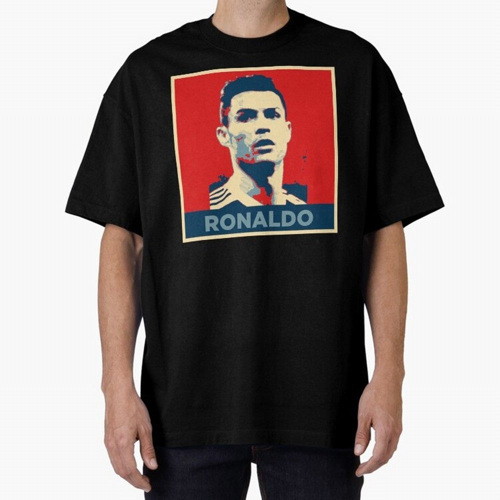 Cristiano Ronaldo Obama Style Oversized T-Shirt Honor the Football Icons of FIFA World Cup 2026 USA Canada Mexico for Fans of Messi, Neymar and Mbappe and Portugal, Bringing Football Festival Excitement, Trophy Ambitions, Country Rivalries and Star