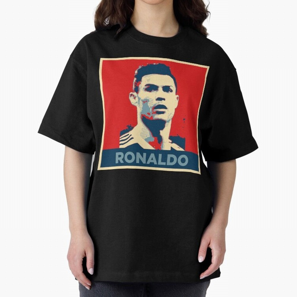 Cristiano Ronaldo Obama Style Oversized T-Shirt Honor the Football Icons of FIFA World Cup 2026 USA Canada Mexico for Fans of Messi, Neymar and Mbappe and Portugal, Bringing Football Festival Excitement, Trophy Ambitions, Country Rivalries and Star