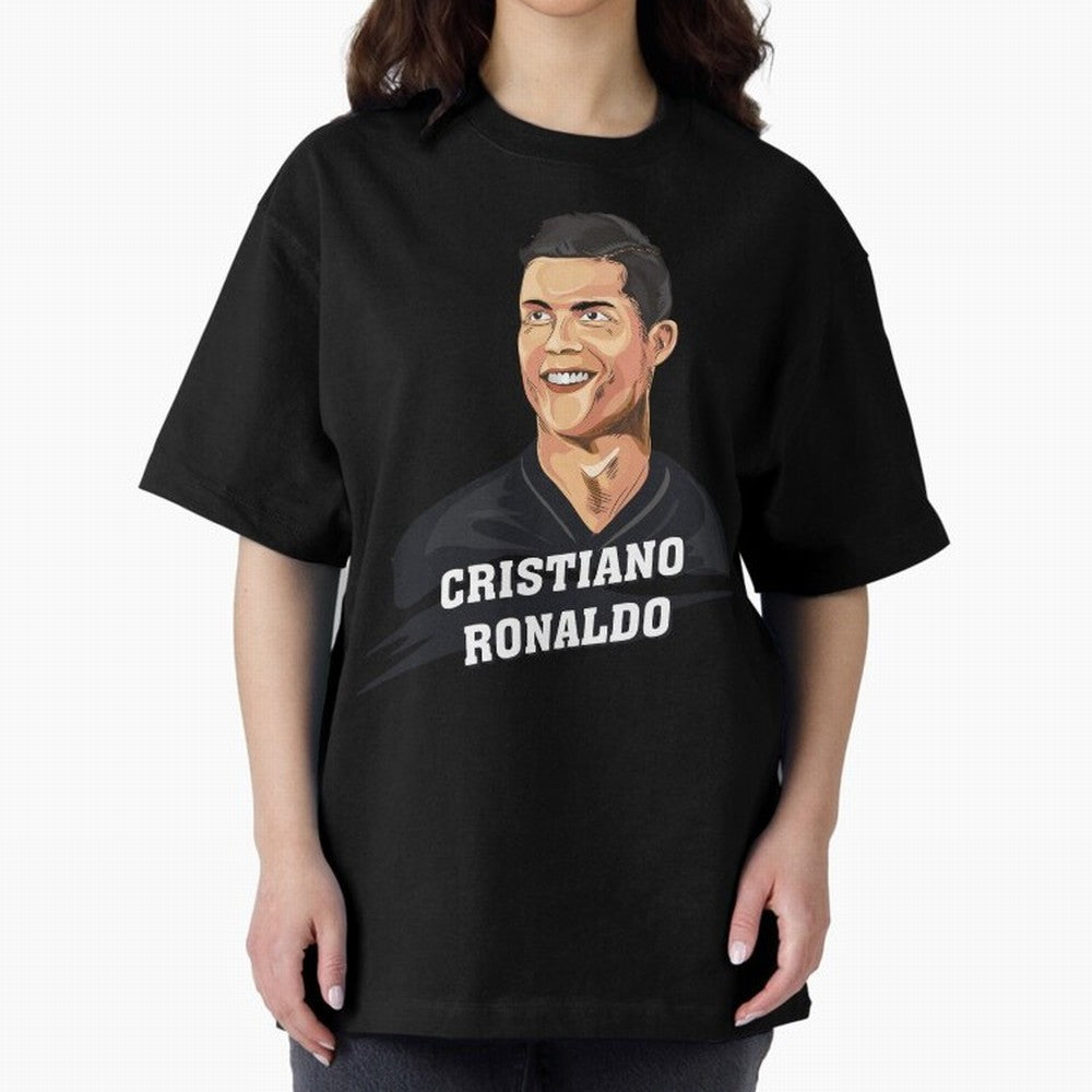 Cristiano Ronaldo Portrait Oversized T-Shirt Bring Home the FIFA World Cup 2026 USA Canada Mexico Journey through Cristiano Ronaldo, Haaland and CR7 Highlights, England Pride, Global Supporter Spirit, Legendary Goals, National Colors and Tournament