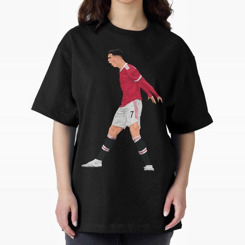 Cristiano Ronaldo Celebration Oversized T-Shirt Make Memories around FIFA World Cup 2026 Group Stage Spirit, with Portugal, Spain and Germany, Neymar, Champion Mindset, Group Stage Buzz, Knockout Tension and Passionate Fan Culture; Ideal for Fans