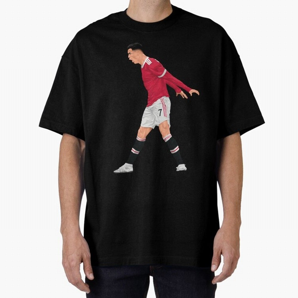 Cristiano Ronaldo Celebration Oversized T-Shirt Make Memories around FIFA World Cup 2026 Group Stage Spirit, with Portugal, Spain and Germany, Neymar, Champion Mindset, Group Stage Buzz, Knockout Tension and Passionate Fan Culture; Ideal for Fans