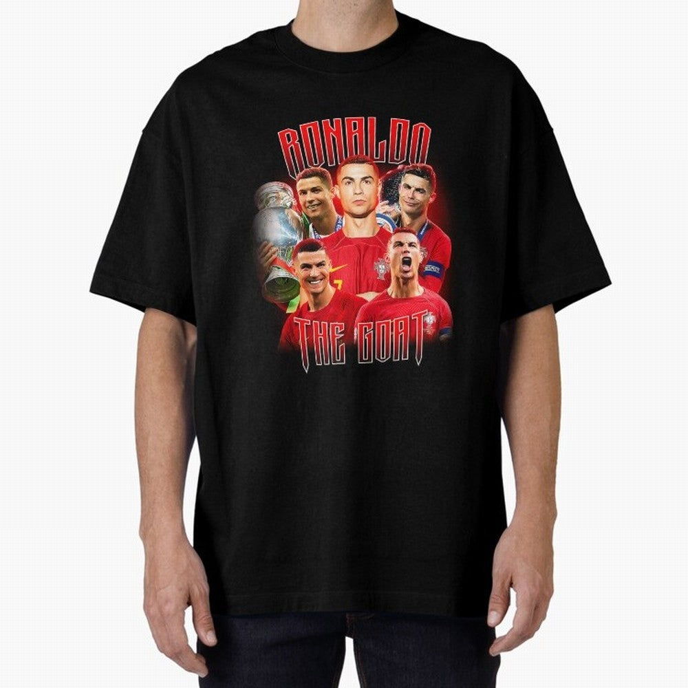 Cristiano Ronaldo The Goat Bootleg Oversized T-Shirt Make Game Day About FIFA World Cup 2026 USA Canada Mexico for Fans of Mbappe and Neymar and Germany, Bringing Classic Soccer Heritage, Championship Pressure, Fan Loyalty and International Pride;