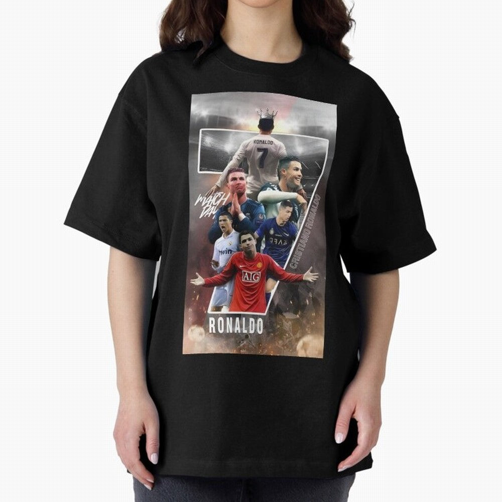 Cr7 wallpaper Oversized T-Shirt Bring Champion Energy into Match Day Hype around FIFA World Cup 2026 USA Canada Mexico, Cristiano Ronaldo, France, Stadium Chants, National Pride, Trophy Dreams and Unforgettable Football Memories; Perfect for
