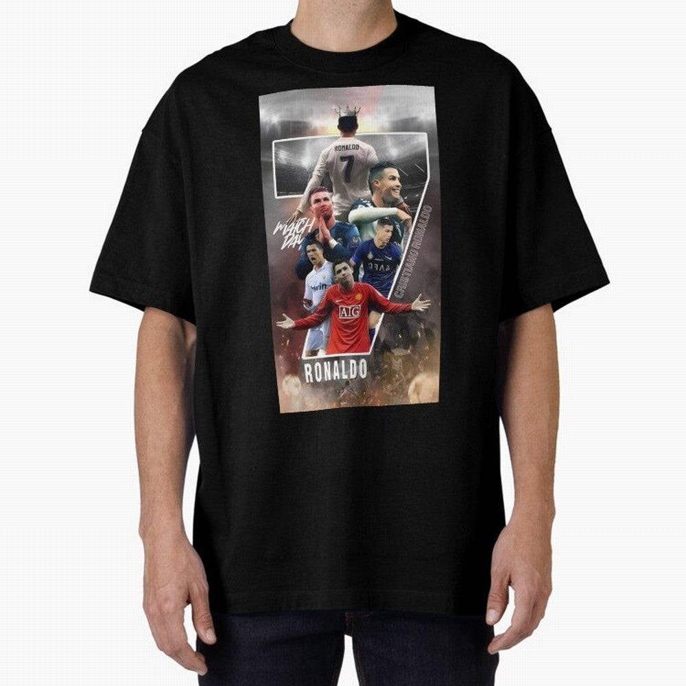 Cr7 wallpaper Oversized T-Shirt Bring Champion Energy into Match Day Hype around FIFA World Cup 2026 USA Canada Mexico, Cristiano Ronaldo, France, Stadium Chants, National Pride, Trophy Dreams and Unforgettable Football Memories; Perfect for