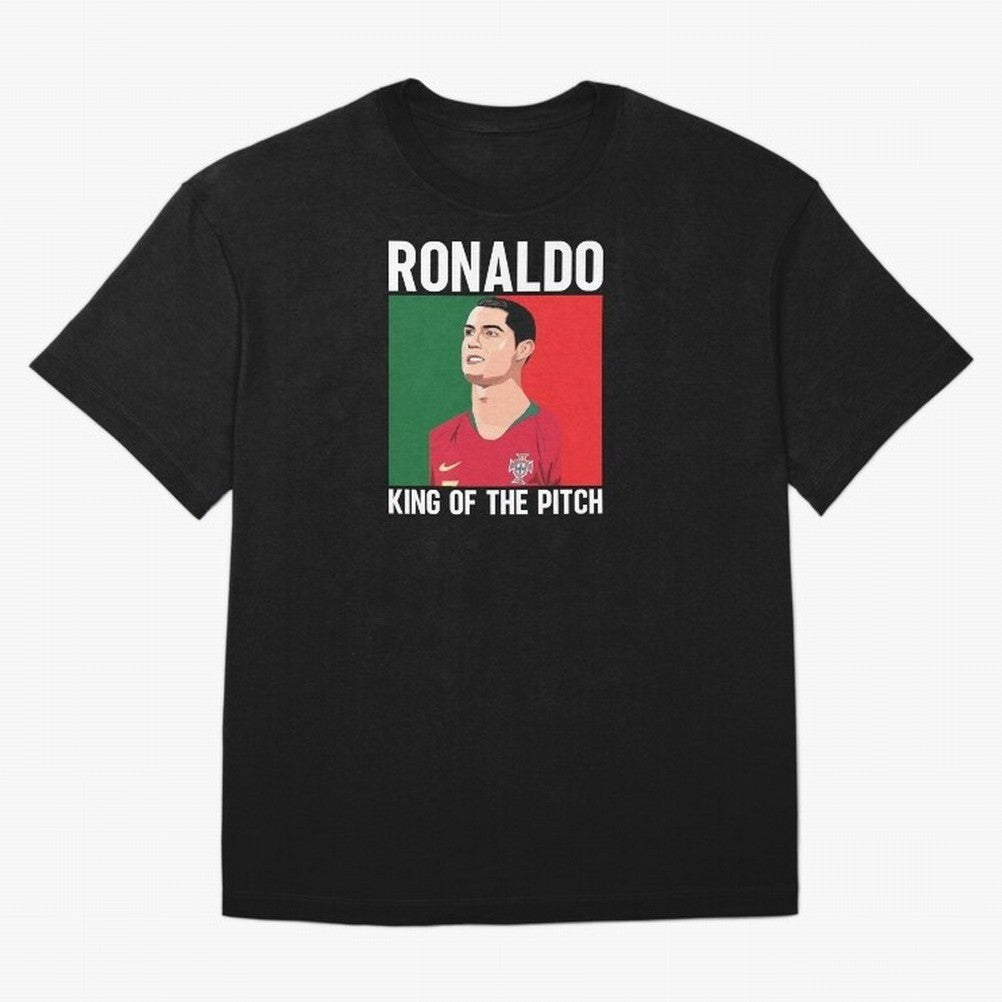 Ronaldo: King Of The Pitch Oversized T-Shirt Bring International Match Energy to FIFA World Cup 2026 for Fans of Messi and Germany, Bringing Global Supporter Spirit, Legendary Goals, National Colors and Tournament Celebration; Created for Match Day
