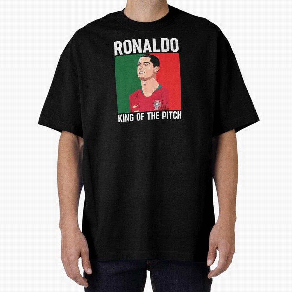Ronaldo: King Of The Pitch Oversized T-Shirt Bring International Match Energy to FIFA World Cup 2026 for Fans of Messi and Germany, Bringing Global Supporter Spirit, Legendary Goals, National Colors and Tournament Celebration; Created for Match Day