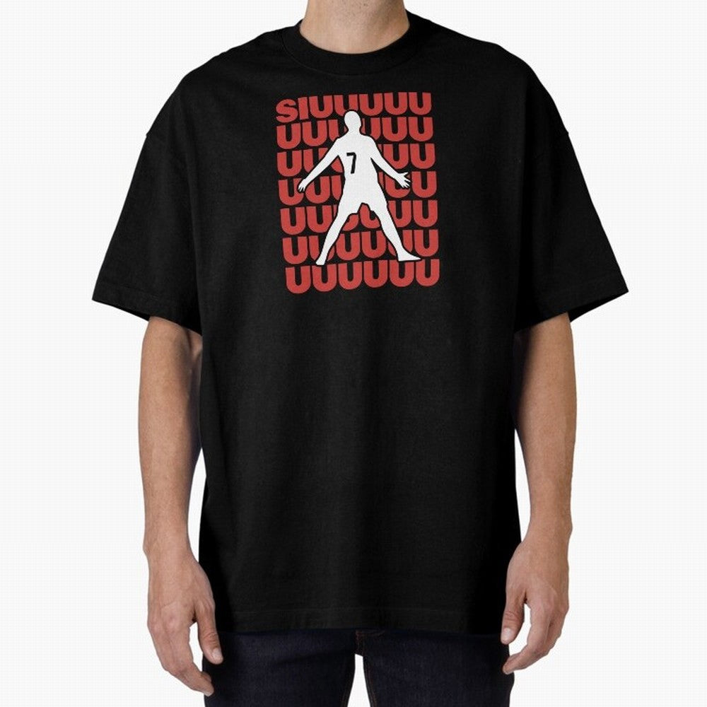 SIUUUUUU! Ronaldo Oversized T-Shirt Keep the Match Day Mood of FIFA World Cup 2026 Group Stage for Fans of Haaland and Portugal, Spain and Germany, Bringing Football Festival Excitement, Trophy Ambitions, Country Rivalries and Star Player Buzz;