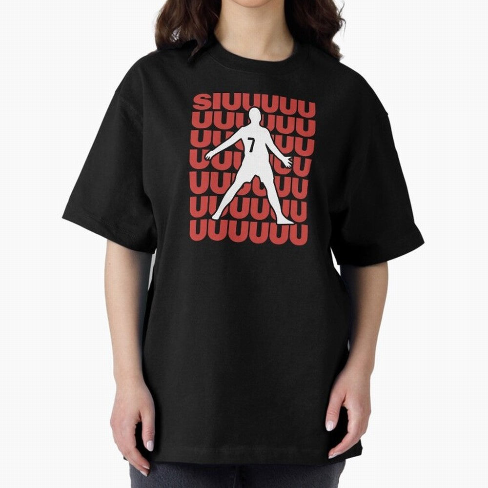 SIUUUUUU! Ronaldo Oversized T-Shirt Keep the Match Day Mood of FIFA World Cup 2026 Group Stage for Fans of Haaland and Portugal, Spain and Germany, Bringing Football Festival Excitement, Trophy Ambitions, Country Rivalries and Star Player Buzz;