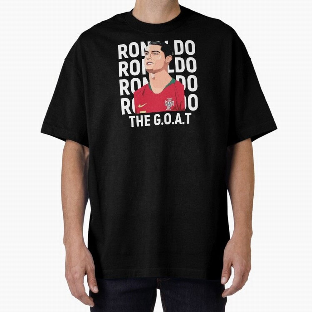 Ronaldo The Goat Oversized T-Shirt Join the Global Buzz around the FIFA World Cup 2026 Journey through Cristiano Ronaldo Highlights, Portugal Pride, Retro Football Energy, Iconic Rivalries, Trophy Chase Drama and Stadium Atmosphere; Great for Watch