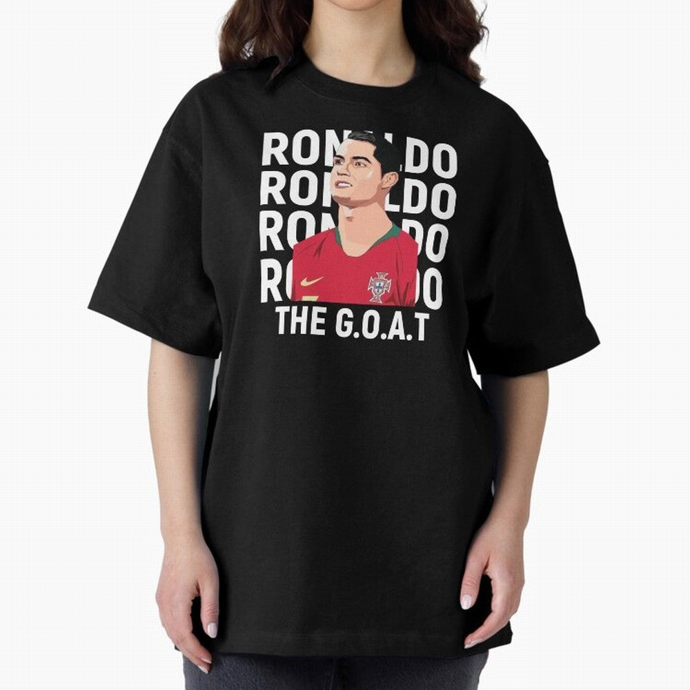 Ronaldo The Goat Oversized T-Shirt Join the Global Buzz around the FIFA World Cup 2026 Journey through Cristiano Ronaldo Highlights, Portugal Pride, Retro Football Energy, Iconic Rivalries, Trophy Chase Drama and Stadium Atmosphere; Great for Watch