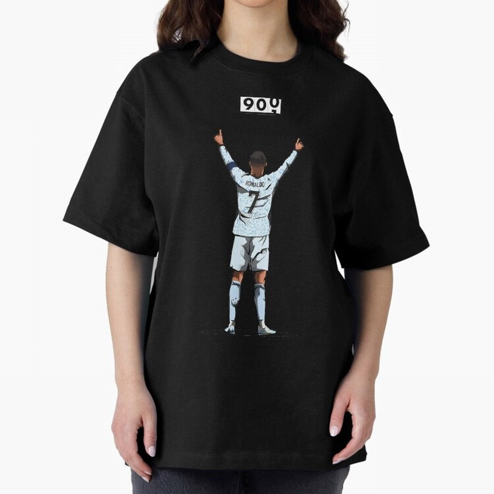 Ronaldo 900 Goals Celebration Iconic Football Design Oversized T-Shirt Feel FIFA World Cup 2026 USA Canada Mexico Connected to Haaland and Mbappe, Argentina and Brazil Energy, Football History, Final Match Energy, Crowd Noise and Once in a Lifetime