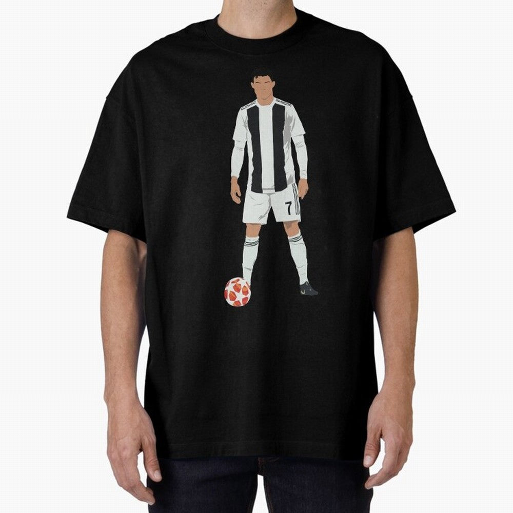 Ronaldo Stance Oversized T-Shirt Feel International Energy from Match Day Hype around FIFA World Cup 2026 USA Canada Mexico, CR7, Portugal, Spain and Germany, Game Day Rituals, Football Legends, Country Pride and the Road to the Final; Made for