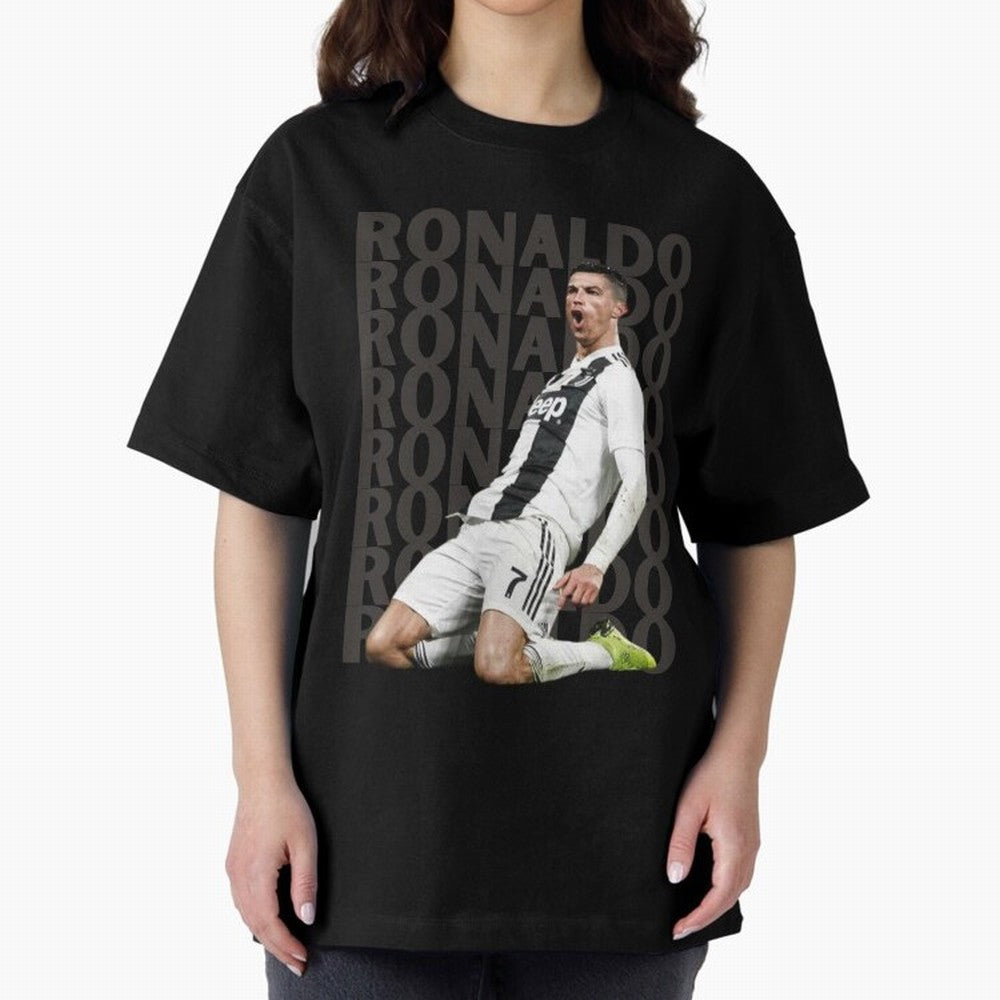 Cristiano Ronaldo | Portugal | Football | GOAT | Juventus Oversized T-Shirt Remember Iconic Moments from Match Day Hype around FIFA World Cup 2026, Messi, CR7 and Mbappe, Portugal, Global Supporter Spirit, Legendary Goals, National Colors and