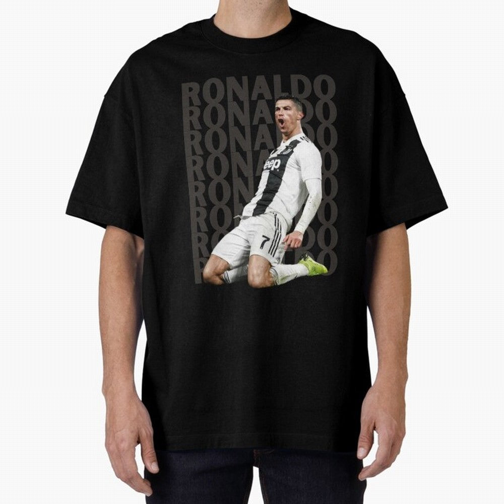 Cristiano Ronaldo | Portugal | Football | GOAT | Juventus Oversized T-Shirt Remember Iconic Moments from Match Day Hype around FIFA World Cup 2026, Messi, CR7 and Mbappe, Portugal, Global Supporter Spirit, Legendary Goals, National Colors and