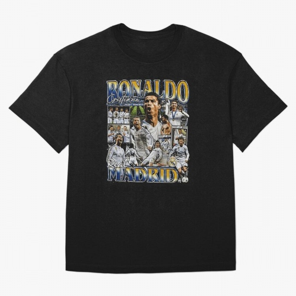 Cristiano Ronaldo Real Vintage Bootleg Oversized T-Shirt Keep Football History Alive during Global Football Passion for FIFA World Cup 2026, Built around Cristiano Ronaldo, France, Football Passion, Legendary Performances, Festival Vibes and