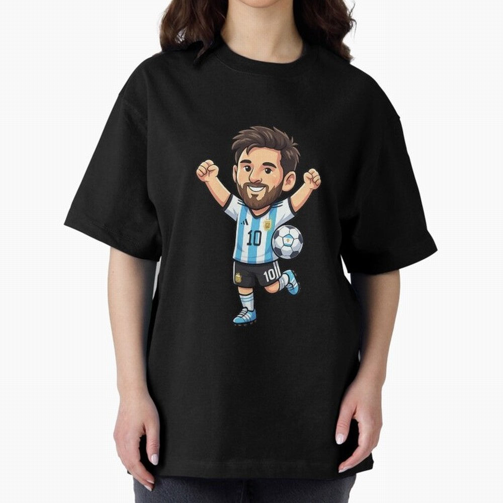 Cute Football Champion Cartoon Design Oversized T-Shirt Represent Fans Who Live for Match Day Hype around FIFA World Cup 2026, Neymar, Portugal, Spain and Germany, Football Passion, Legendary Performances, Festival Vibes and Supporter Community;