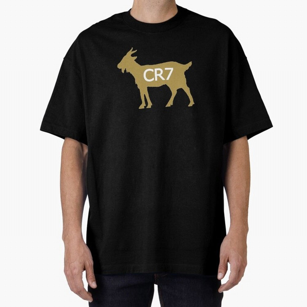 CR7 GOAT Gold B Oversized T-Shirt Bring a Champion Mindset to FIFA World Cup 2026 Group Stage Spirit, Celebrating England and Germany, Messi and Cristiano Ronaldo, Sports Nostalgia, International Competition, Famous Players and Unforgettable