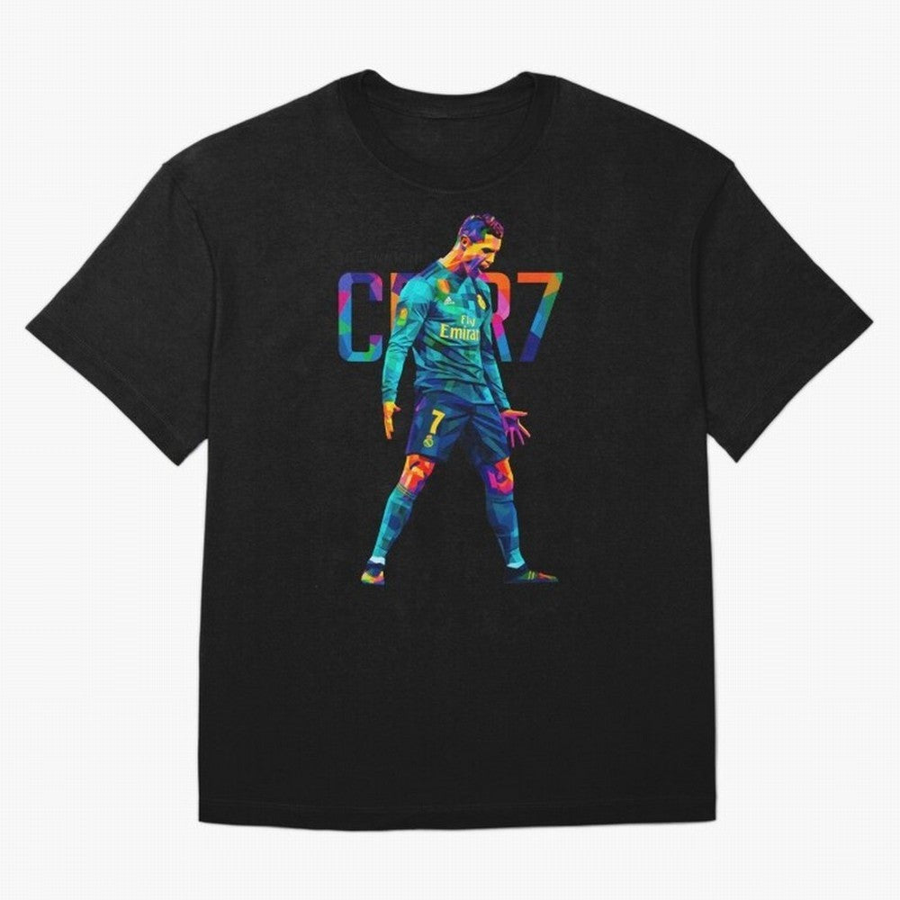 Ronaldo Cr7 Wpap Art Oversized T-Shirt Show Your Love for FIFA World Cup 2026 Group Stage for Fans of Messi, CR7 and Mbappe and Brazil, Portugal and Argentina, Bringing Championship Spirit, Famous Goals, Roaring Crowds and International Football