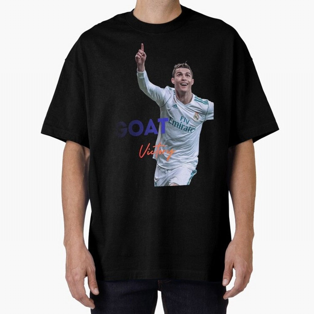 Goat CR7 MIndset Oversized T-Shirt Celebrate Global Passion for FIFA World Cup 2026 Group Stage for Fans of CR7 and Spain, Bringing Tournament Hype, Historic Matchups, Family Viewing Parties and Global Sports Pride; Perfect for Supporters Who Want