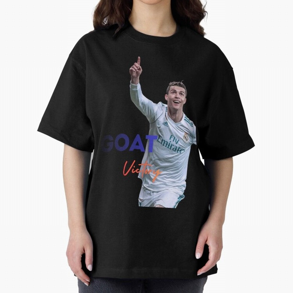 Goat CR7 MIndset Oversized T-Shirt Celebrate Global Passion for FIFA World Cup 2026 Group Stage for Fans of CR7 and Spain, Bringing Tournament Hype, Historic Matchups, Family Viewing Parties and Global Sports Pride; Perfect for Supporters Who Want