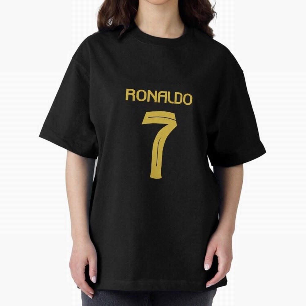 Cristiano Ronaldo 2024 Oversized T-Shirt Keep the Legacy of Global Football Passion for FIFA World Cup 2026 Group Stage, Celebrating CR7 and Messi, France and Portugal, Supporter Pride, Iconic Celebrations, Legendary Names and Global Match Day