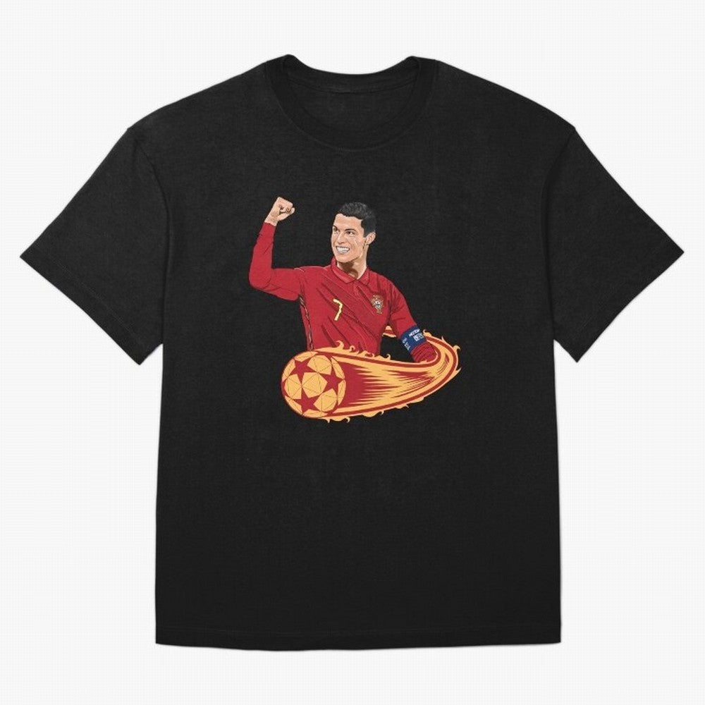 Cristiano Ronaldo drawing Oversized T-Shirt Relive FIFA World Cup 2026 USA Canada Mexico with CR7, Brazil, Portugal and Argentina Energy, Supporter Pride, Iconic Celebrations, Legendary Names and Global Match Day Energy; Ideal for Passionate Fans