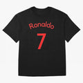 Ronaldo Manchester United Oversized T-Shirt Honor Football Greatness during FIFA World Cup 2026 USA Canada Mexico for Fans of Haaland and France, Bringing Retro Football Energy, Iconic Rivalries, Trophy Chase Drama and Stadium Atmosphere; Ideal for