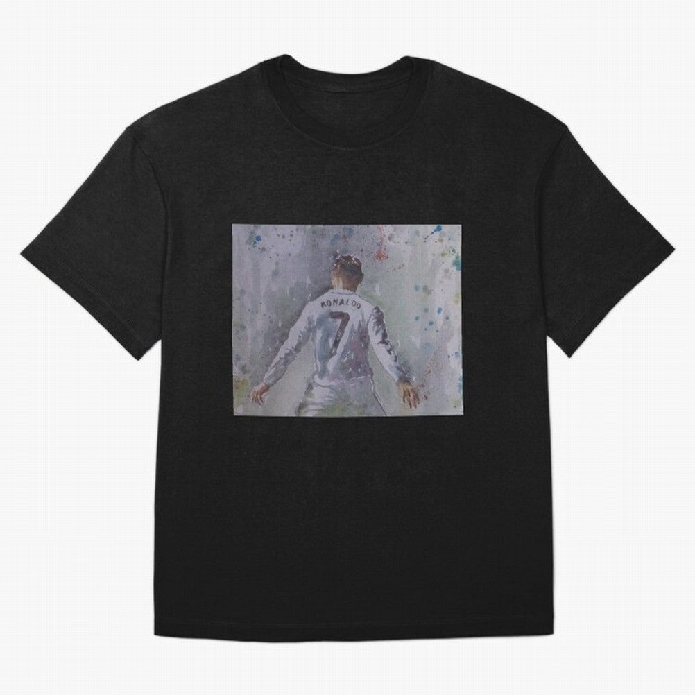 Cristiano Ronaldo - Portrait 2 Oversized T-Shirt Carry the Dream of Match Day Hype around FIFA World Cup 2026 USA Canada Mexico, CR7 and Messi, Argentina, France and Brazil, Retro Football Energy, Iconic Rivalries, Trophy Chase Drama and Stadium