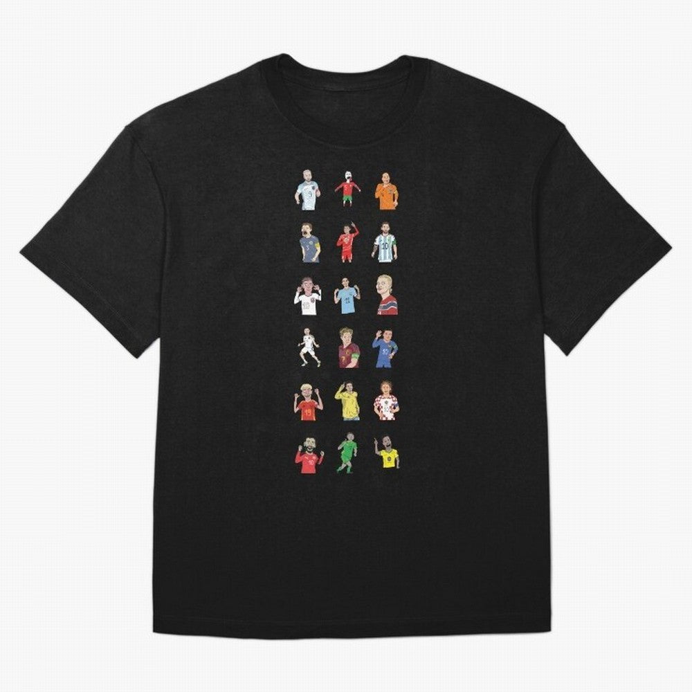 Badly Drawn Footballers Oversized T-Shirt Stand with FIFA World Cup 2026 USA Canada Mexico Capturing Mbappe, England and Germany Energy, Soccer Culture, Superstar Moments, National Team Dreams and Competitive Fire; Perfect for Supporters Who Want