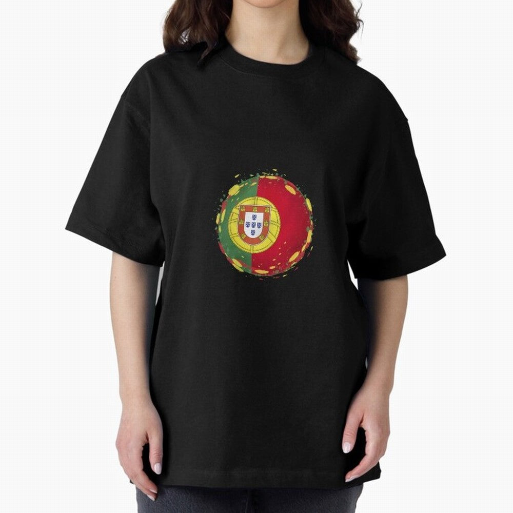 Portugal Oversized T-Shirt Keep the Legacy of FIFA World Cup 2026 USA Canada Mexico Spirit, Centered on Netherlands, Haaland and Mbappe, Classic Soccer Heritage, Championship Pressure, Fan Loyalty and International Pride; Perfect for Supporters Who