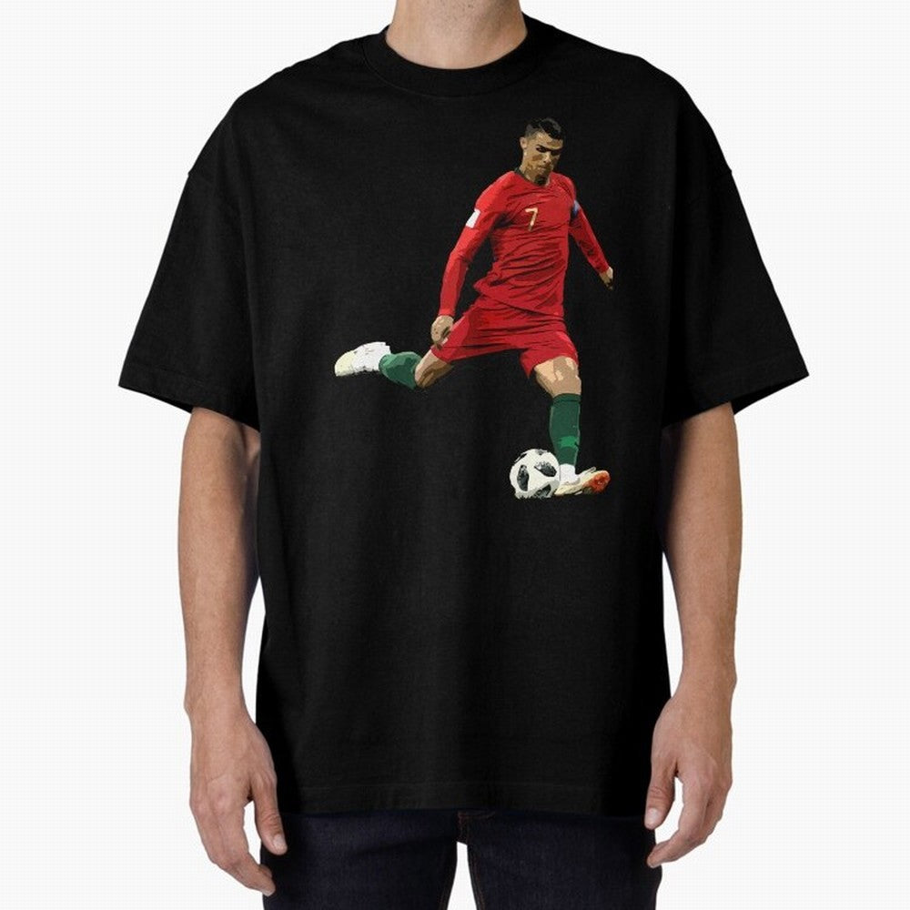 Cristiano Ronaldo Oversized T-Shirt Carry Match Day Hype around FIFA World Cup 2026, Messi, Neymar and Mbappe, Argentina, France and Brazil, Football History, Final Match Energy, Crowd Noise and Once in a Lifetime Moments; Great for Supporters Who