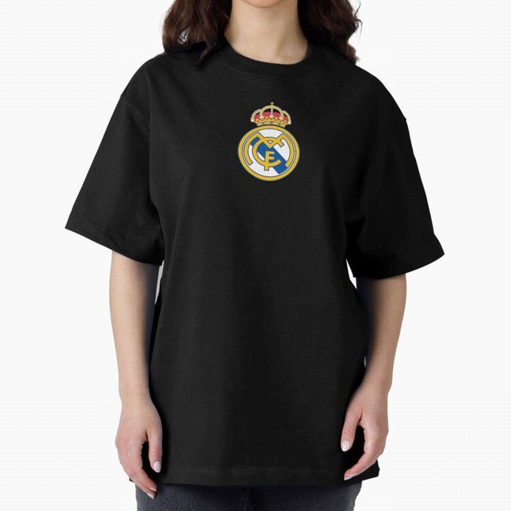 RE-AL-MAD-RID- Logo FC Merchandise Oversized T-Shirt Experience the Global Stage of FIFA World Cup 2026 USA Canada Mexico Spirit, Built around Spain, Neymar, Haaland and Cristiano Ronaldo, Global Supporter Spirit, Legendary Goals, National Colors