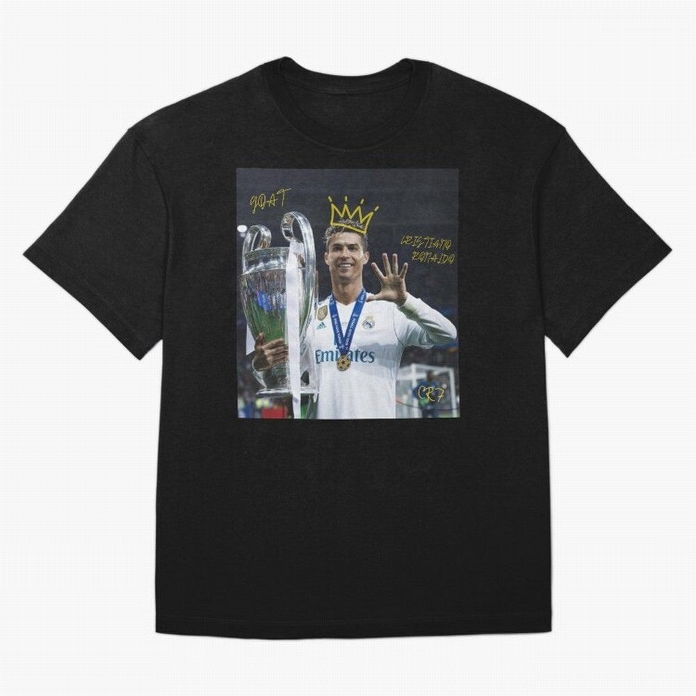 Cristiano Ronaldo- GOAT Oversized T-Shirt Celebrate National Team Dreams in the FIFA World Cup 2026 Journey through Haaland and Mbappe Highlights, Argentina and Brazil Pride, Supporter Pride, Iconic Celebrations, Legendary Names and Global Match