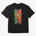 Vintage Portugal Flag Soccer Fan Design Oversized T-Shirt Celebrate the Road through the FIFA World Cup 2026 Group Stage Journey through Haaland Highlights, Spain and Netherlands Pride, Sports Nostalgia, International Competition, Famous Players