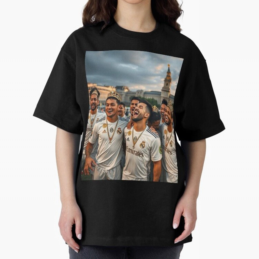 Derb¨ª Real Madrid Oversized T-Shirt Back Your Heroes with FIFA World Cup 2026 Group Stage Celebrating Messi, Neymar and Mbappe, England Energy, Football Passion, Legendary Performances, Festival Vibes and Supporter Community; Ideal for Passionate