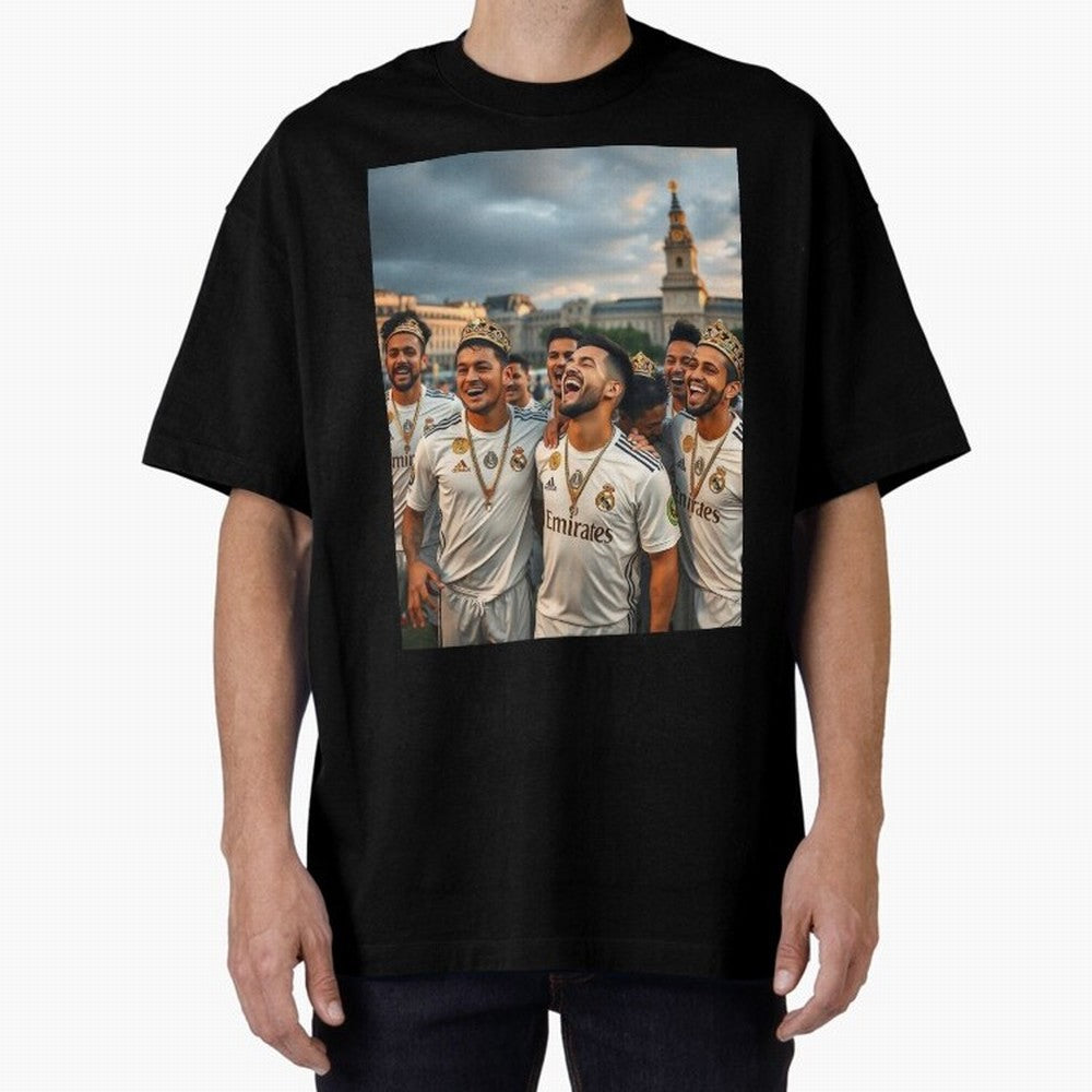 Derb¨ª Real Madrid Oversized T-Shirt Back Your Heroes with FIFA World Cup 2026 Group Stage Celebrating Messi, Neymar and Mbappe, England Energy, Football Passion, Legendary Performances, Festival Vibes and Supporter Community; Ideal for Passionate