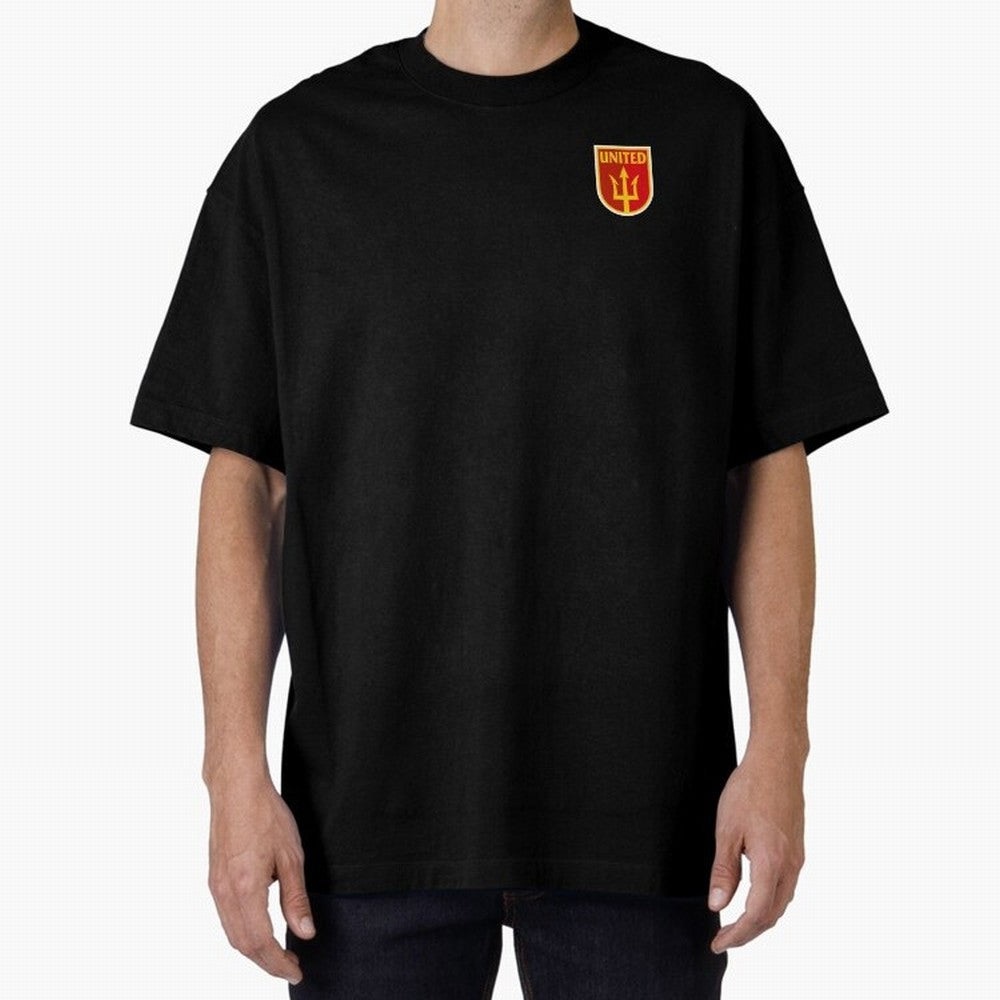 Manchester United Classic Shield Oversized T-Shirt Cheer for the FIFA World Cup 2026 Group Stage Journey through Cristiano Ronaldo Highlights, England, France and Netherlands Pride, Stadium Chants, National Pride, Trophy Dreams and Unforgettable