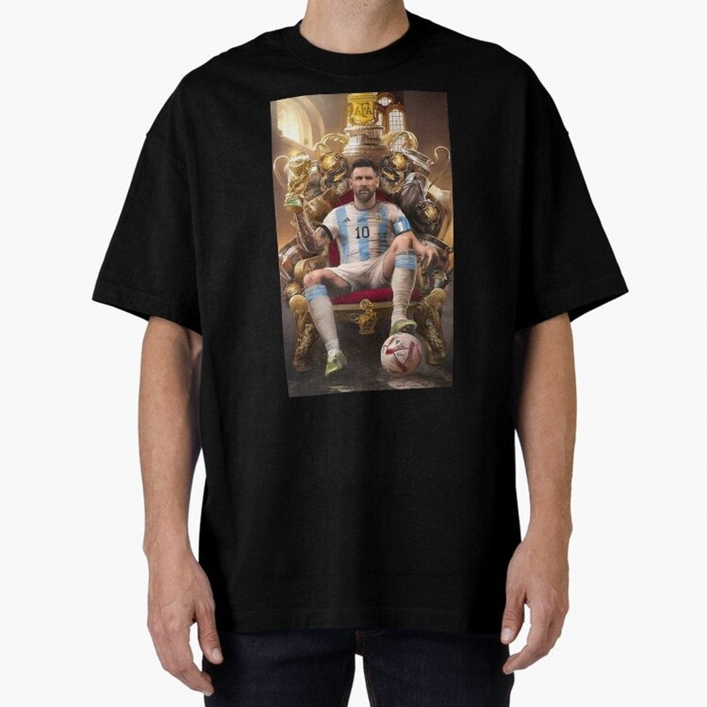 Lionel Messi Oversized T-Shirt Back the Journey through Match Day Hype around FIFA World Cup 2026 Group Stage, Neymar, France, Supporter Pride, Iconic Celebrations, Legendary Names and Global Match Day Energy; Built for Supporters Chasing Trophy