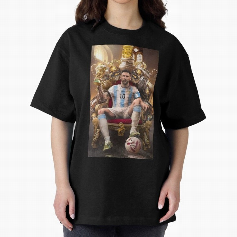 Lionel Messi Oversized T-Shirt Back the Journey through Match Day Hype around FIFA World Cup 2026 Group Stage, Neymar, France, Supporter Pride, Iconic Celebrations, Legendary Names and Global Match Day Energy; Built for Supporters Chasing Trophy