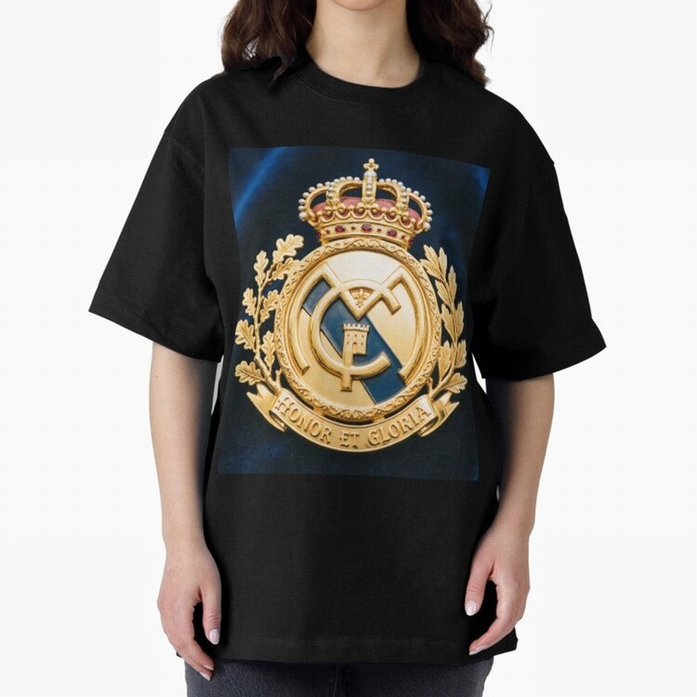 Madrid Honor y Gloria Oversized T-Shirt Turn Up for the FIFA World Cup 2026 Journey through Cristiano Ronaldo Highlights, Germany Pride, Game Day Rituals, Football Legends, Country Pride and the Road to the Final; Ideal for Passionate Fans Who Love