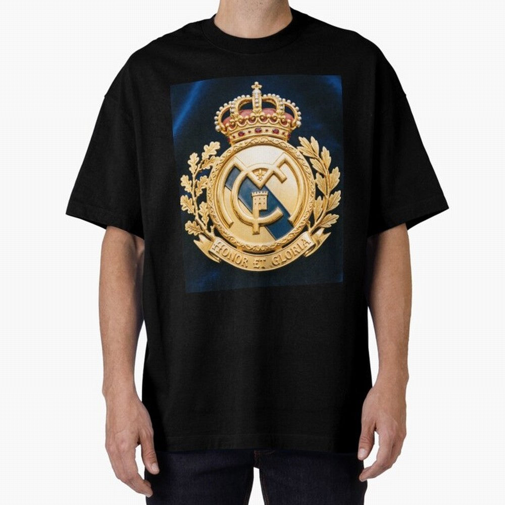 Madrid Honor y Gloria Oversized T-Shirt Turn Up for the FIFA World Cup 2026 Journey through Cristiano Ronaldo Highlights, Germany Pride, Game Day Rituals, Football Legends, Country Pride and the Road to the Final; Ideal for Passionate Fans Who Love