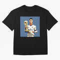 Cristiano Ronaldo Cr7 The Best Artwork Futbol Soccer Oversized T-Shirt Follow Every Goal of FIFA World Cup 2026 for Fans of Mbappe and Brazil, Bringing Global Supporter Spirit, Legendary Goals, National Colors and Tournament Celebration; Perfect