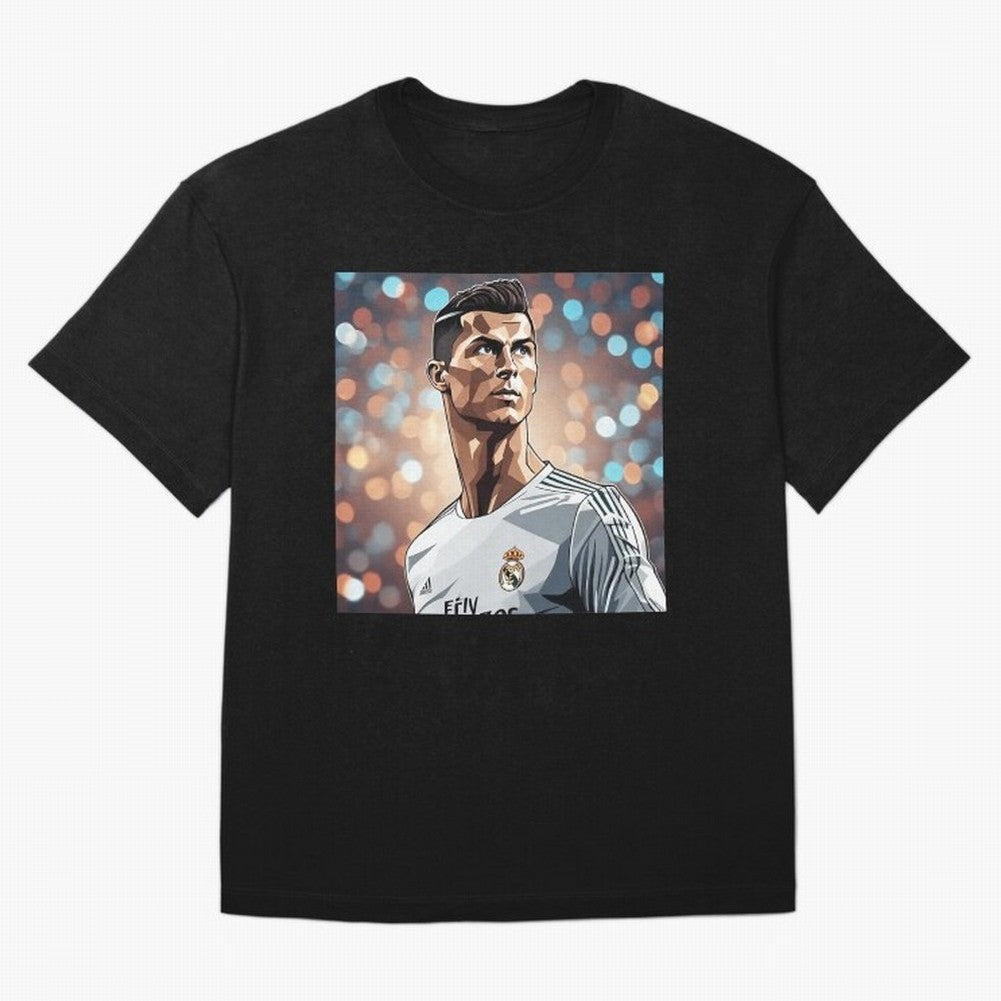 Ronaldo Cr7 Cristiano The Goat Artwork Futbol Soccer Oversized T-Shirt Represent Fans Who Live for FIFA World Cup 2026 Group Stage for Fans of Haaland and Mbappe and Argentina, Bringing Football History, Final Match Energy, Crowd Noise and Once in